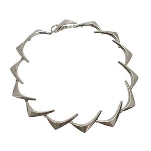 Eigil Jensen for Anton Michelsen Denmark Sterling Silver Boomerang Choker #22554